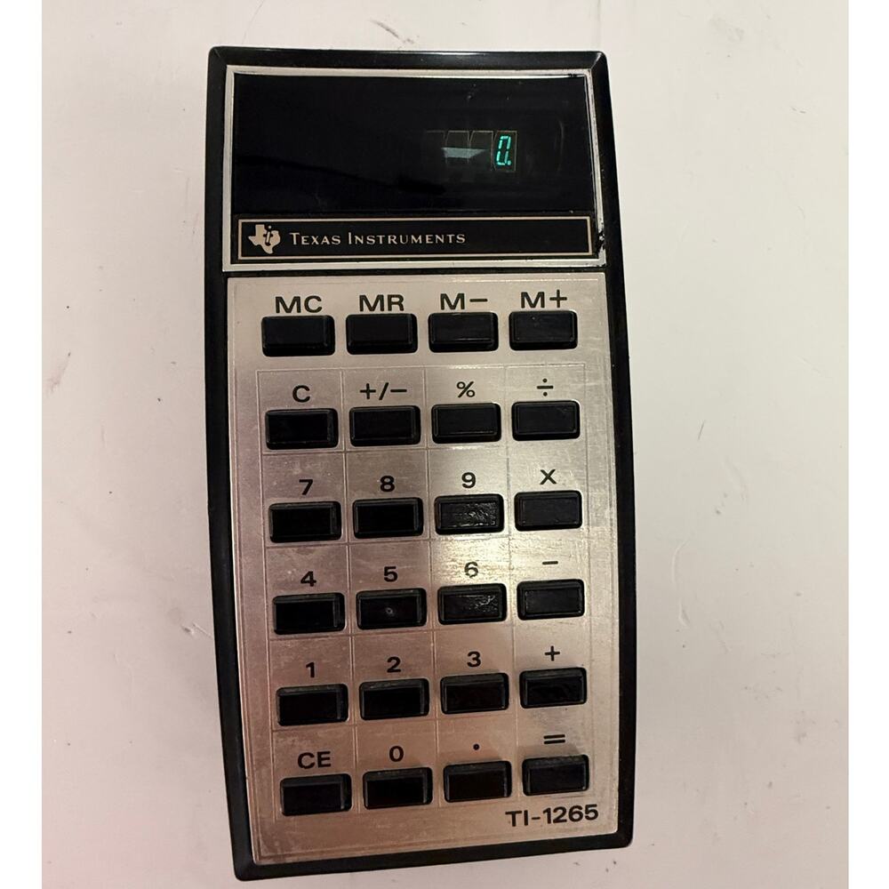 Texas Instruments TI 1265 Vintage LED Calculator Electronic Desktop Handheld